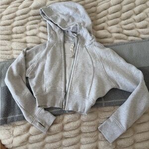 lululemon athletica Gray Cropped Hoodie